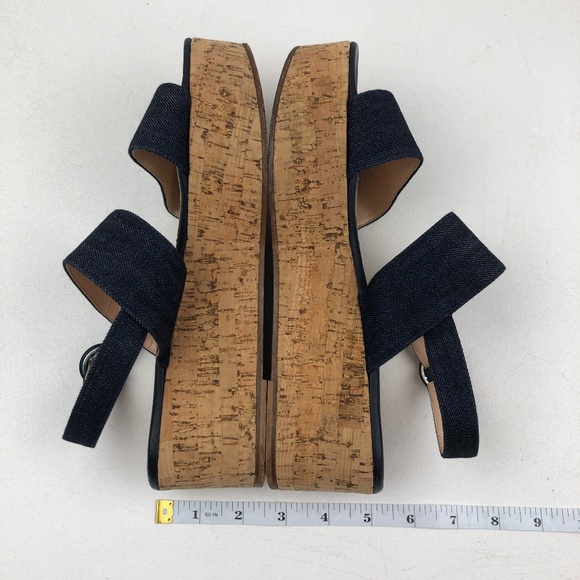 Club Monaco Florin Platform Denim Sandals - Picture 6 of 8